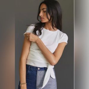 Anthropologie Pilcro White Tee- XXS